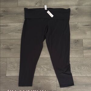 NWT Victoria’s Secret solid black foldover leggings sz xxl
